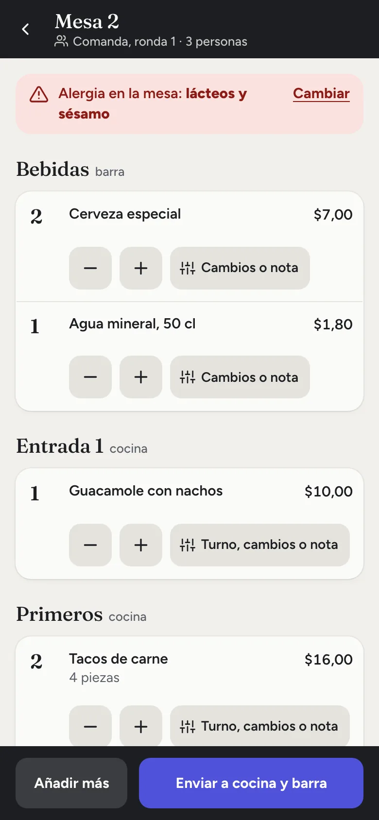 Revisar el pedido y enviarlo